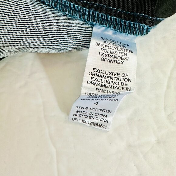 DEMOCRACY "AB" SOLUTION SLIMMING SCALLOPED RAW HEM PENCIL MINI DENIM SKIRT - Picture 6 of 7